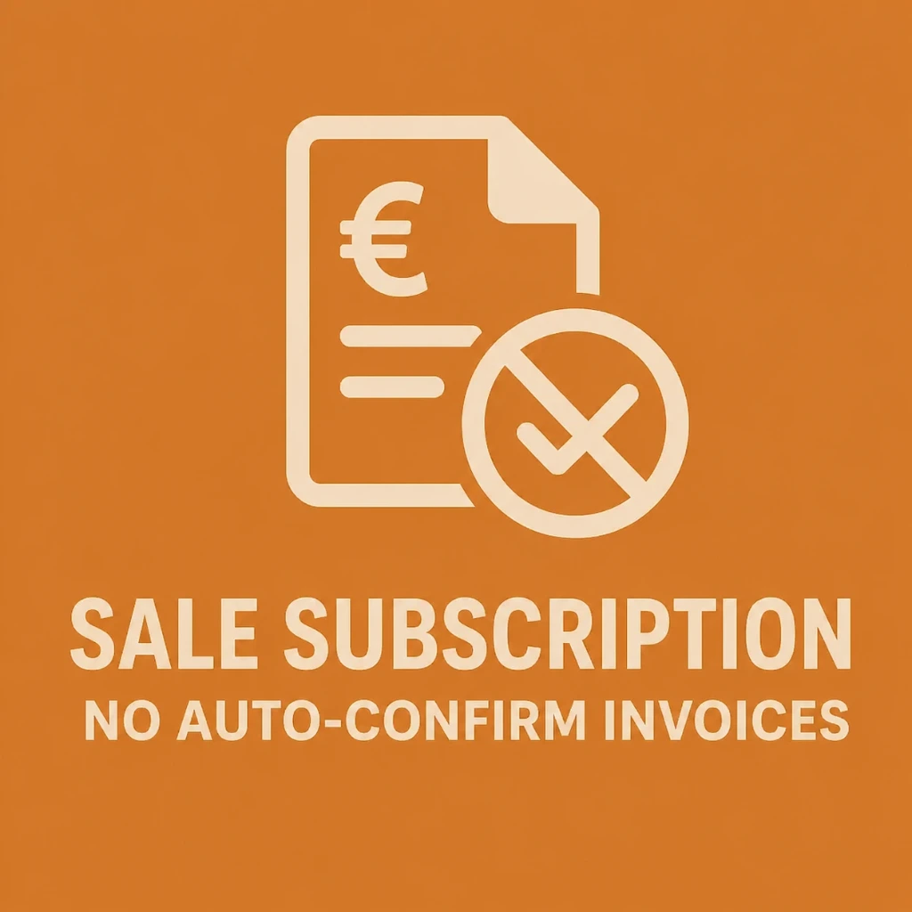 Sale Subscription: No Auto-confirm Invoices
